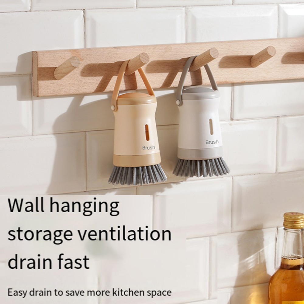 Kitchen Cleaning Brush with Ergonomic Handle for Tough Grime and Stains