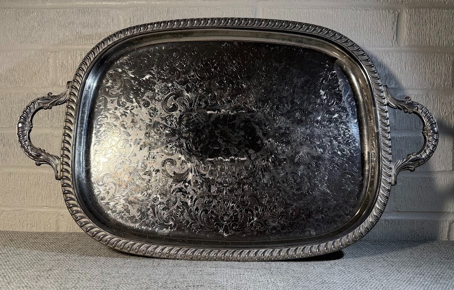 Silver Plated Serving Tray International Silver Co. Rectangular 18" L Vintage