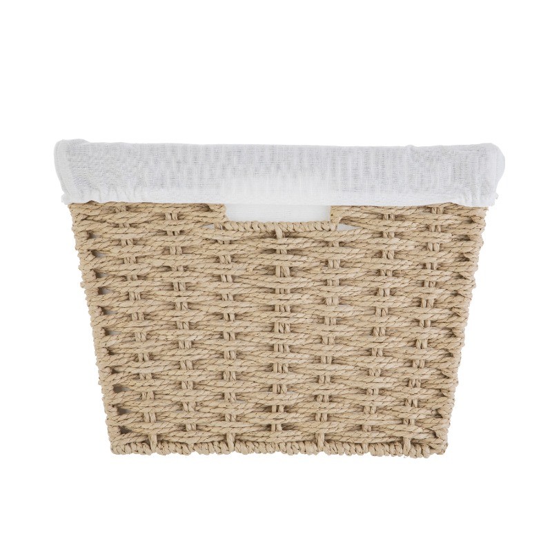 Mainstays Medium Tan Paper Rope Decorative Storage Basket with Removable Liner