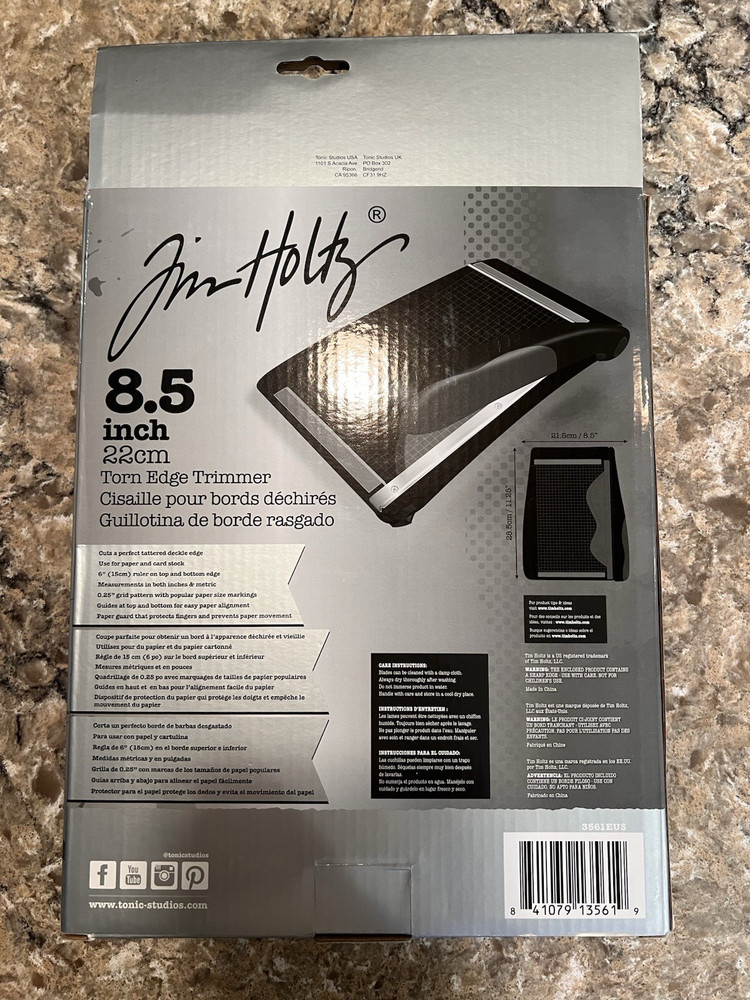 Tim Holtz Tonic Studios 8.5" Guillotine Deckle Torn Edge Trimmer 3561E