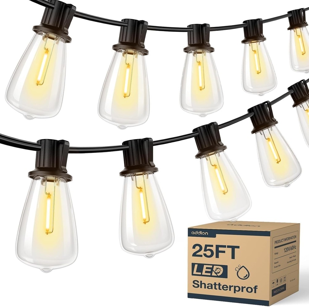 Waterproof Outdoor LED String Lights 100 Foot with Remote Patio Lights Set