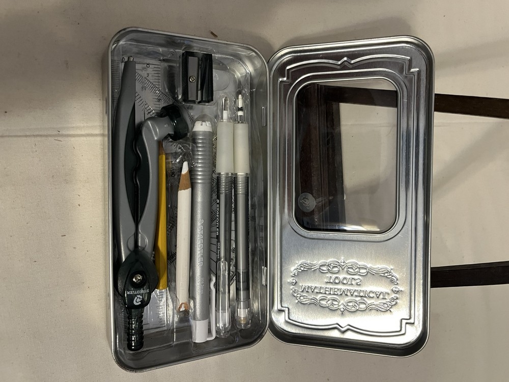 Staedtler Mathematical Tools Compass Protractor Pencil & Sharpener Eraser Pen A1
