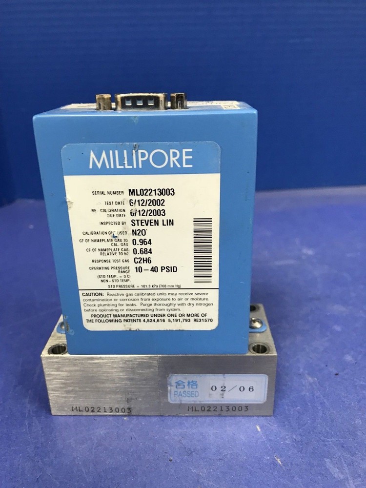 Millipore Tylan 2979M MFC Mass Flow Controller CH3F, 100 SCCM, Block Mount