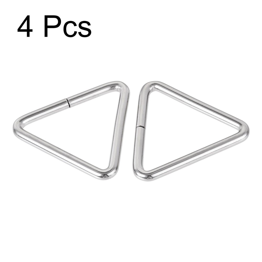 Metal Triangle Ring Buckle 2" (50mm) Inner Width 4pcs Width