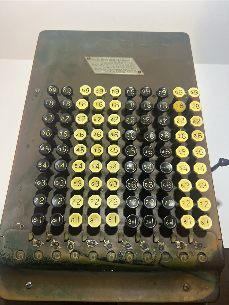 ANTIQUE / VINTAGE COMPTOMETER ADDING MACHINE - FELT & TARRANT MFG. - CHICAGO