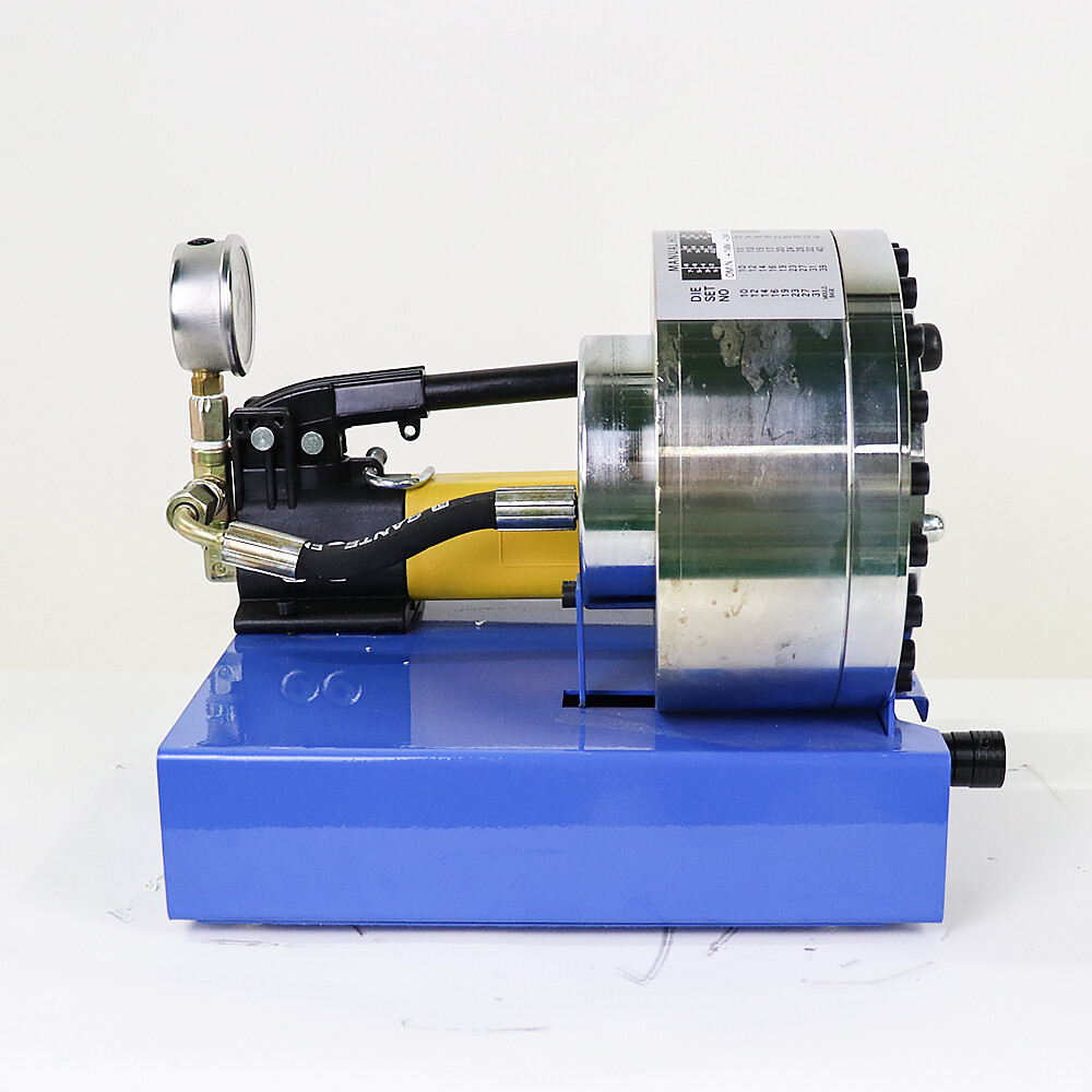 Pipe Crimper Machine Manual Hydraulic Hose Crimping with 8 Dies Sets Portable