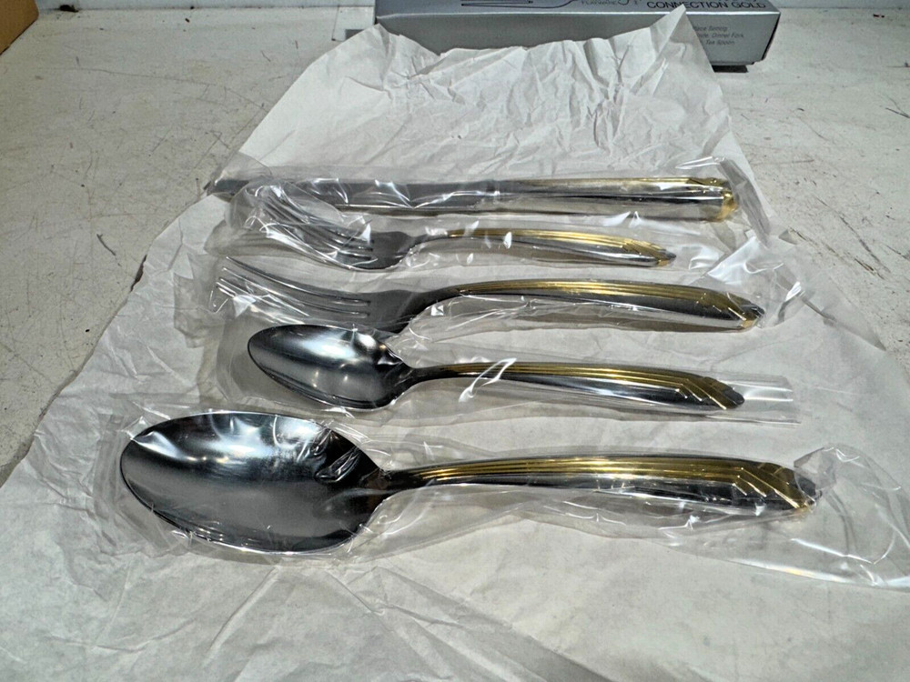 Mikasa Gerald Patrick Connection Gold 5pc Place Setting Flatware Set G3355/599