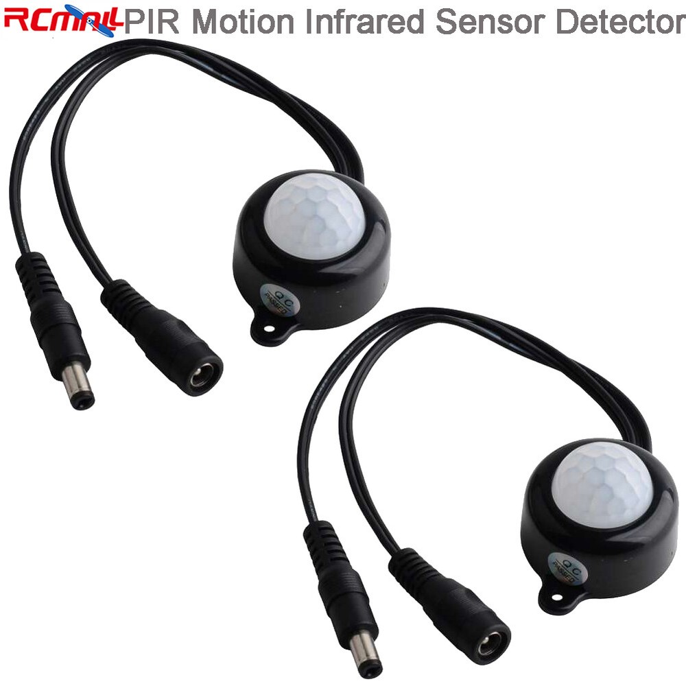 2pcs PIR Motion Infrared Sensor Human Body Detection DC 5-24V for Light Switch