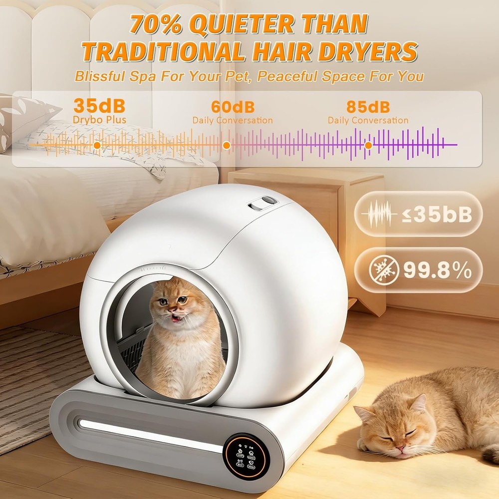 Self Cleaning Cat Litter Box, Automatic Kitty Litter Box, Auto Litter Robot