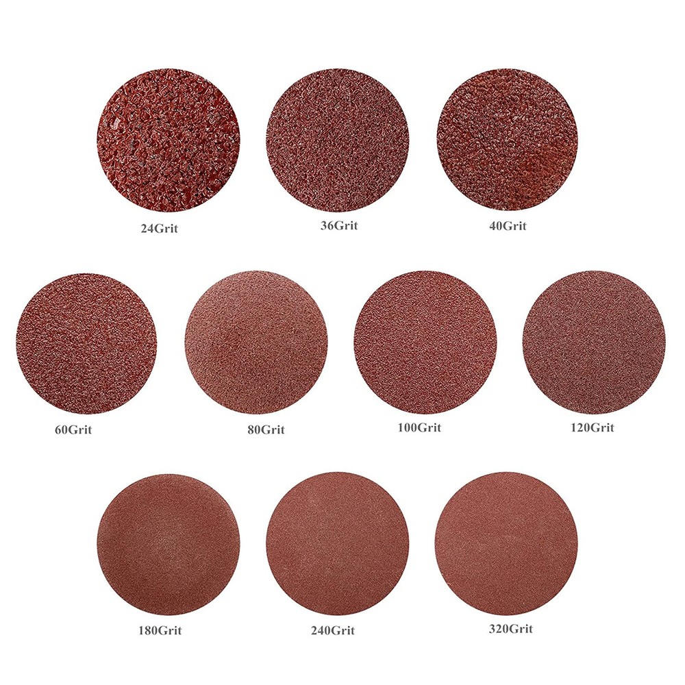 30PCS 2 Inch(50mm) Roll Lock R-Type Quick Change Discs Red Grain Sanding Disc Me