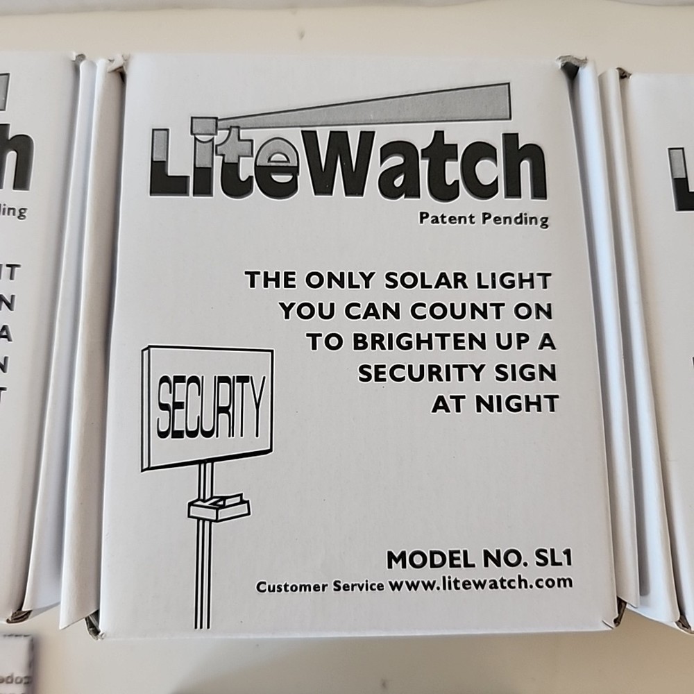 LED Light For Home Security Yard Sign Post Solar Dusk Sensor 4pc