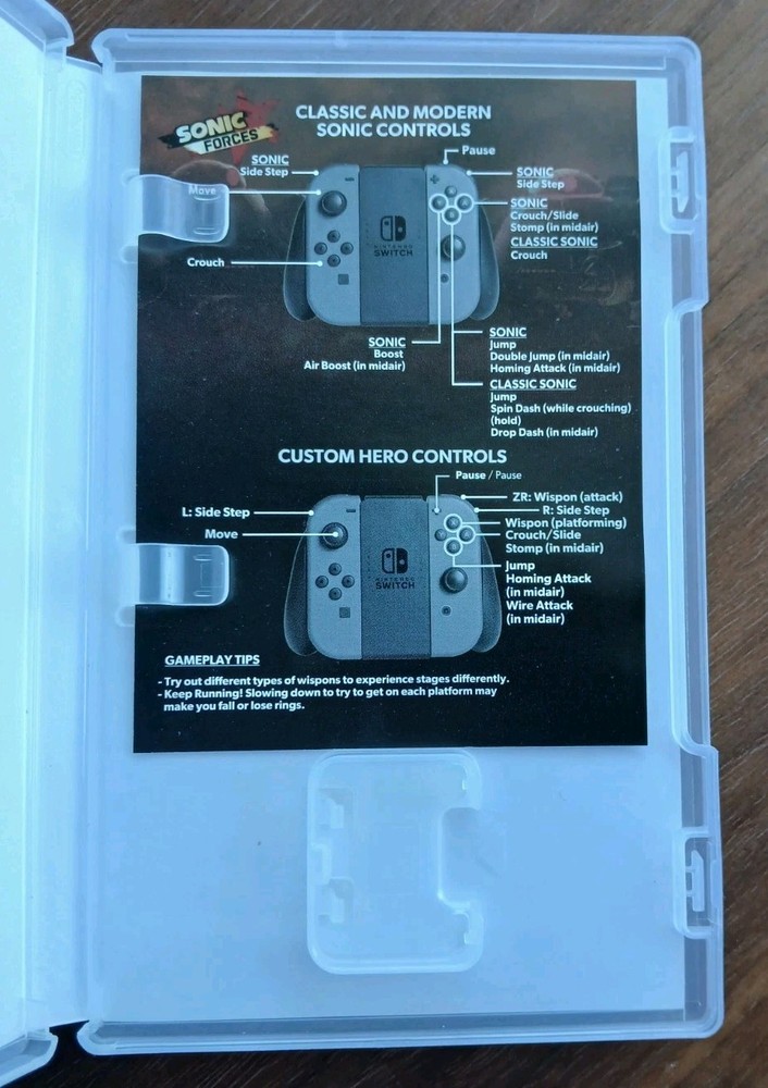 Replacement Case (NO GAME) Sonic Forces Nintendo Switch Artwork Original