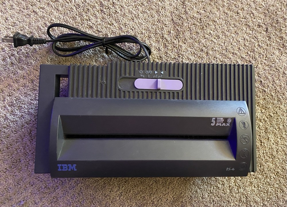 IBM IS-6 Adjustable Electric Paper/Document Shredder Tested and Works