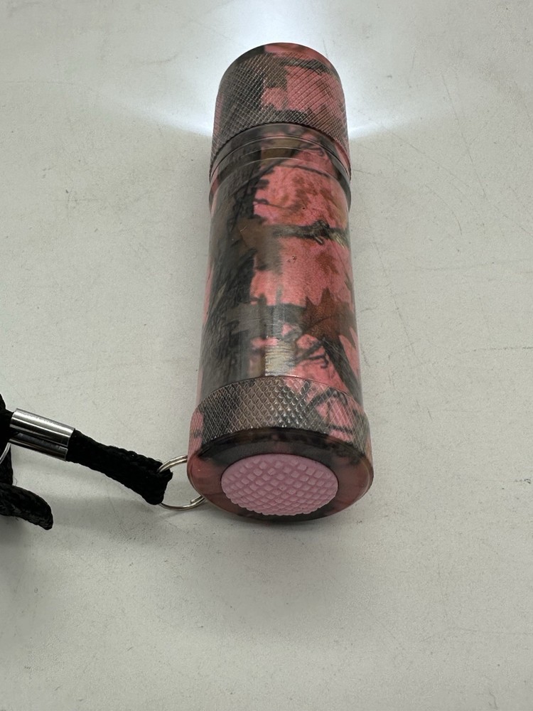 Pink Camo Laser LED Compact Flashlight 3 3/4”, With Batteries