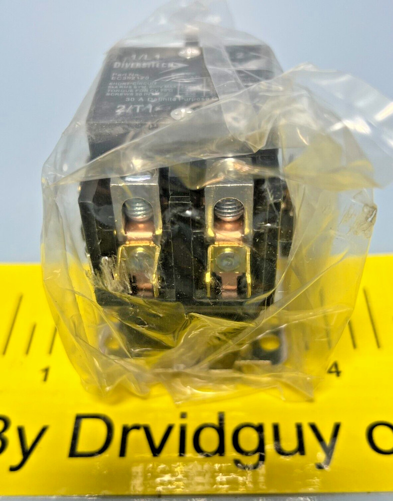 DiversiTech EC302120 Definite Purpose 2-Pole Contactor; 30A, 120V