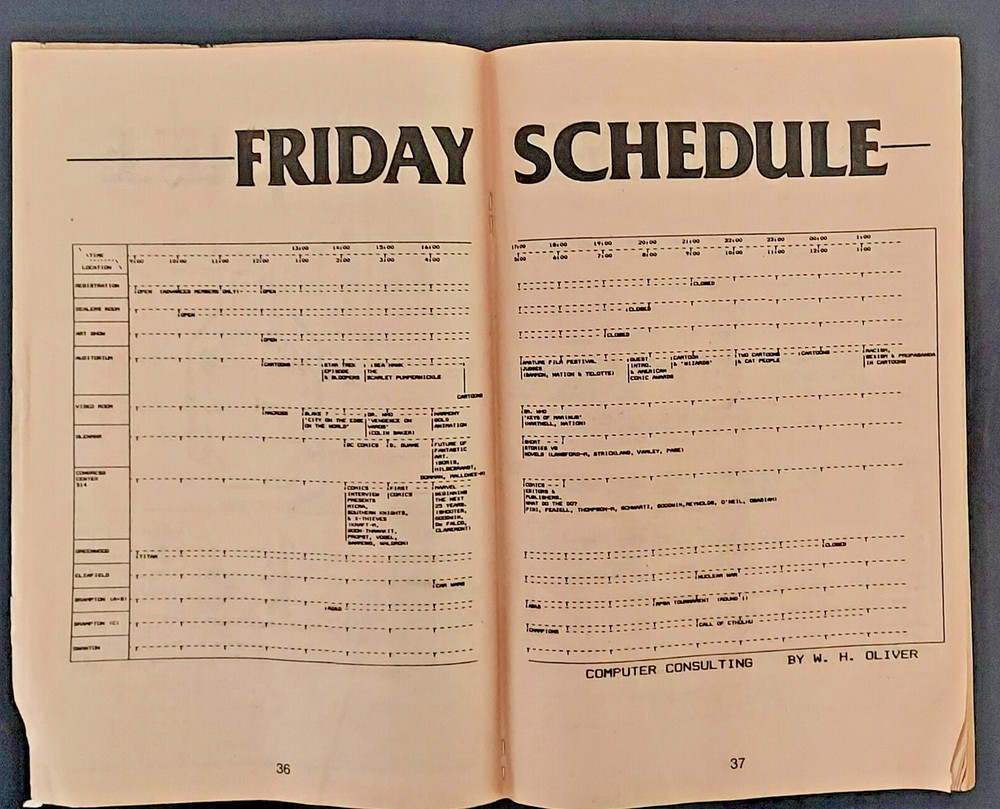 1986 Atlanta Fantasy Fair Program, Dorman Phillips cover