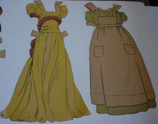 Paper Doll Clothes 1950s Vintage
