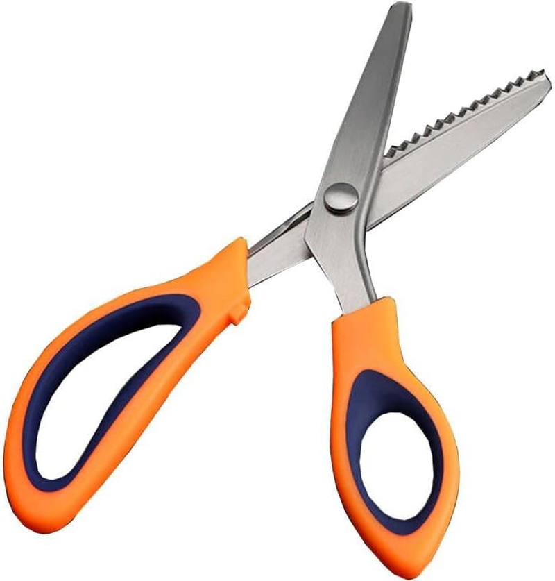 Pinking Shears for Fabric Cutting, 9 Inch Zig Zag Scissors, Professional Sewing