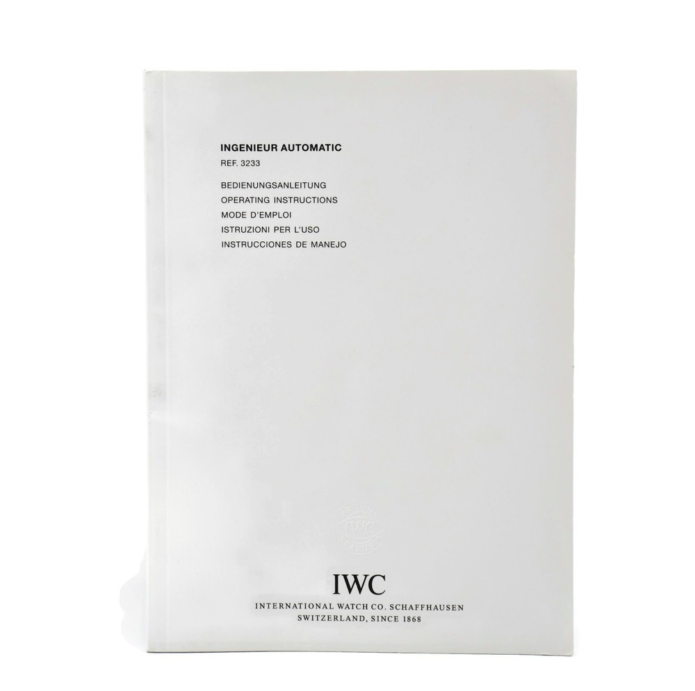 IWC Ingenieur Automatic Booklet Manual 3233