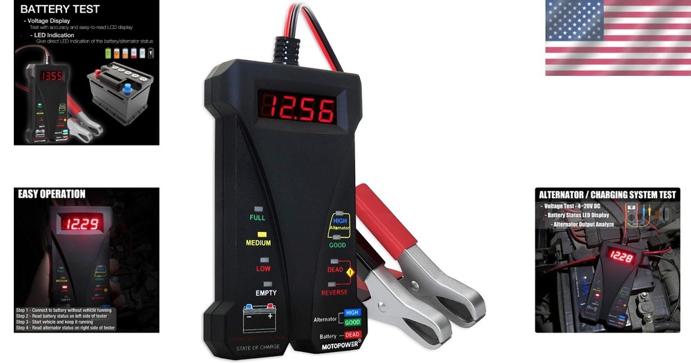 Battery Testing Made Easy: 12V Voltmeter with LED Indication and Safety Features