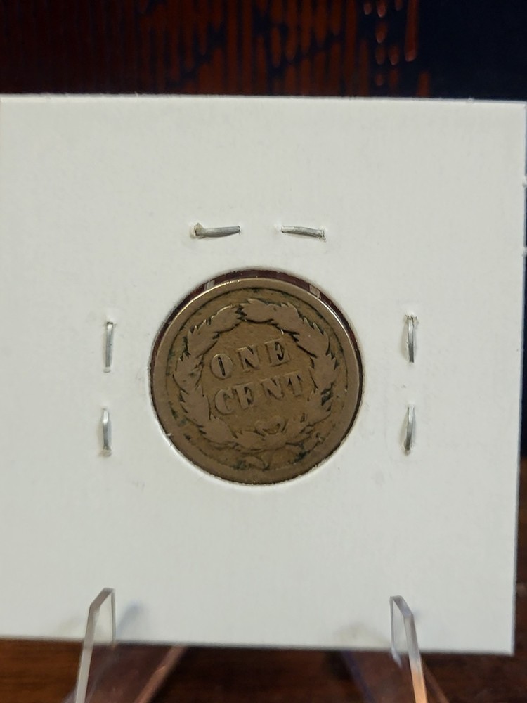 1859 Indian-head cent, Copper-nickel, No shield, First year