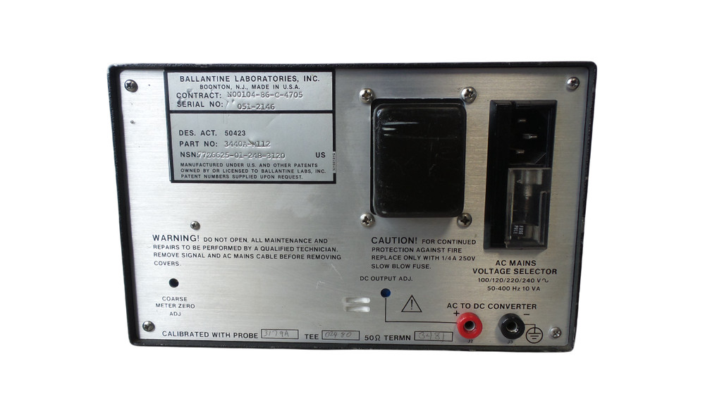 BALLANTINE 3440A RF MILLIVOLTMETER - Free Shipping