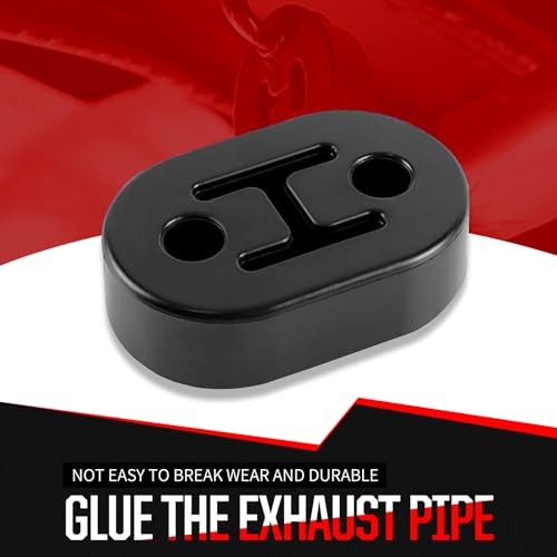 4 PCS Car Exhaust Pipe Support Bracket, Rubber Two-hole Shock-absorbing
