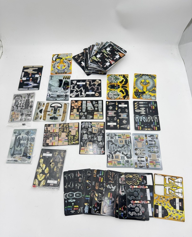 STAR WARS TCG POCKET MODELS 58 FULL SHEETS 14 HALF SHEETS LOT