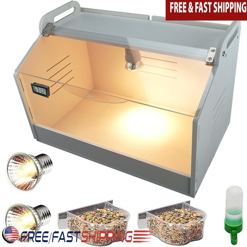 110V 50W Heating Lamp Brooder W/ Temp Humidity Display Chicks Ducklings New