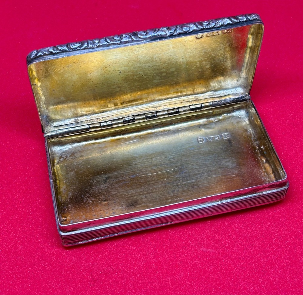 Heavy solid sterling silver antique snuff box 1840 79.5g 2.5OzT