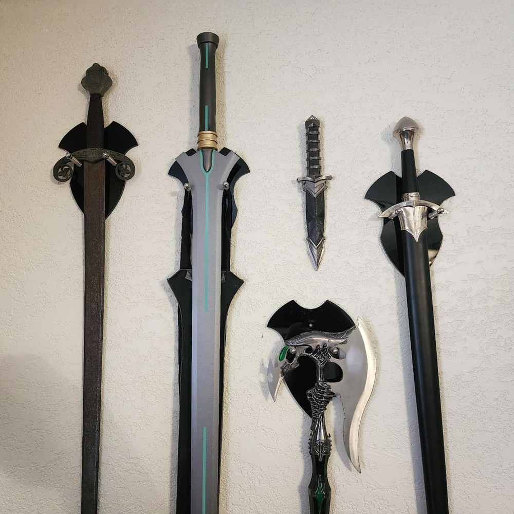 Wall mounted sword rack sword stant axe holder wall mounted display rack sing...