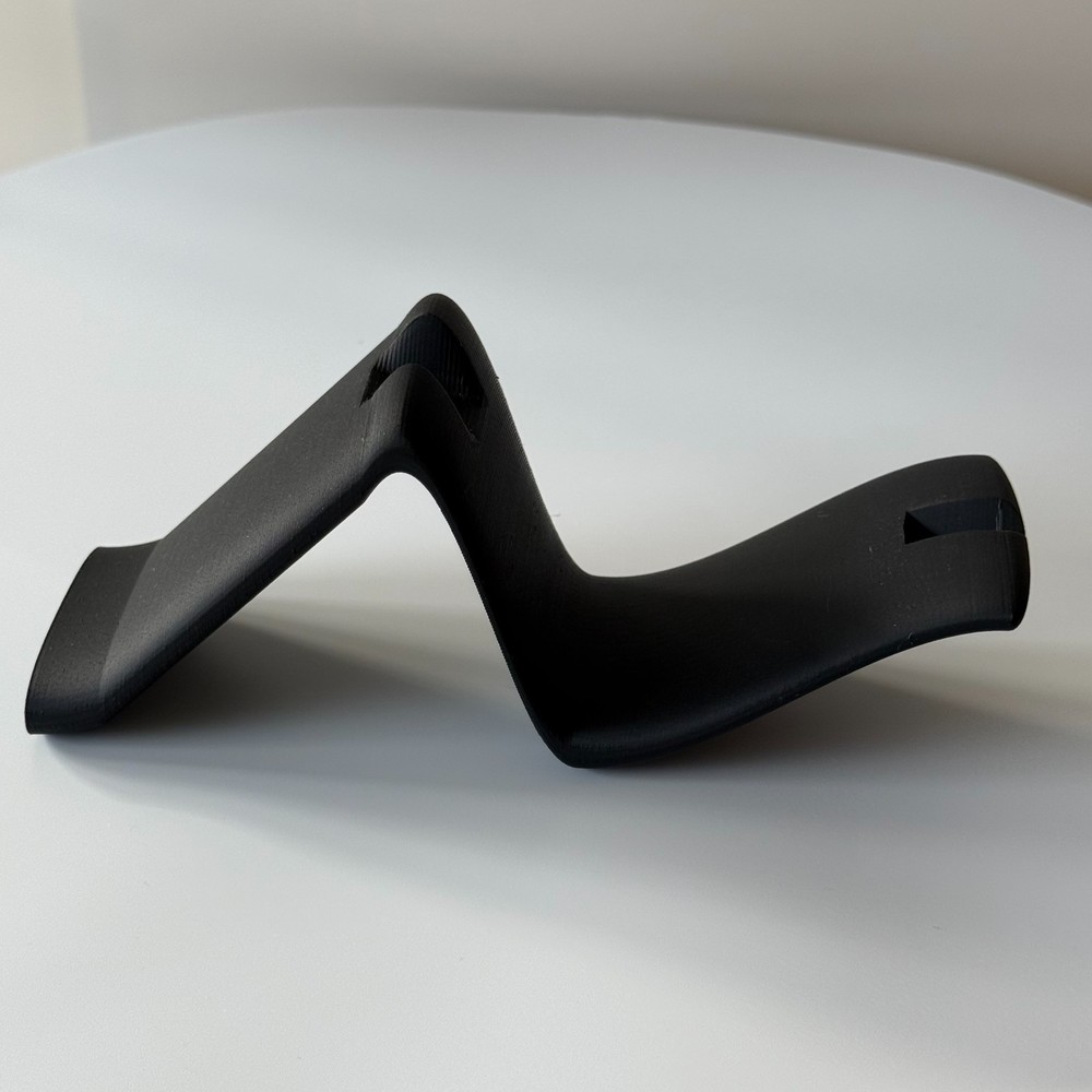 3D Printed Wave Knife Stand - EDC Knife Display Holder - Matte Black PLA