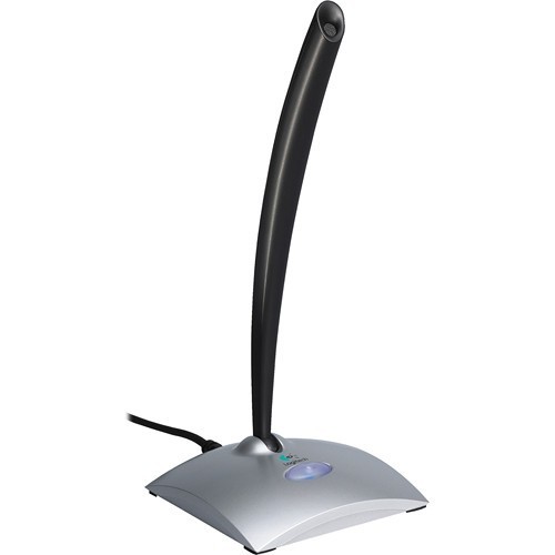 NEW in Box Logitech Microphone 981-000246 USB Desktop Wired Black Silver Basic