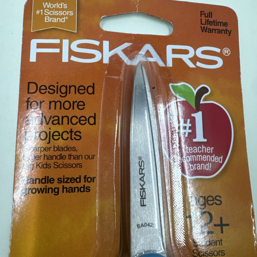 Fiskars Student Scissors (ages 12+) Color Teal