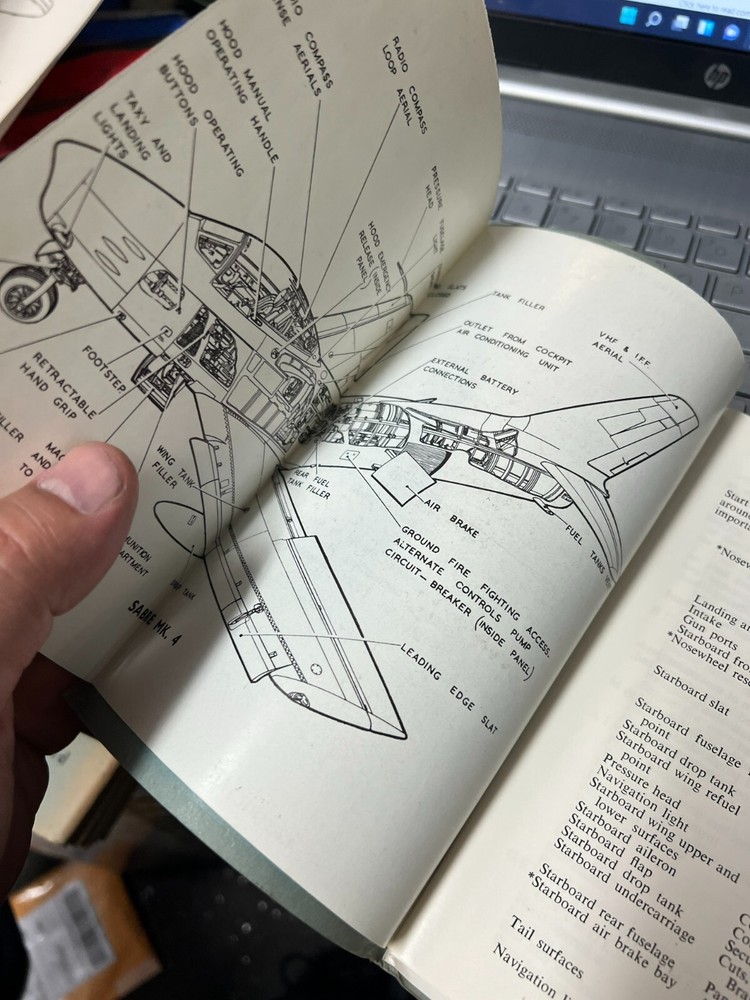 RAF post WW2 Pilots Notes SABRE MK,4 Royal Air Force Pilot's book