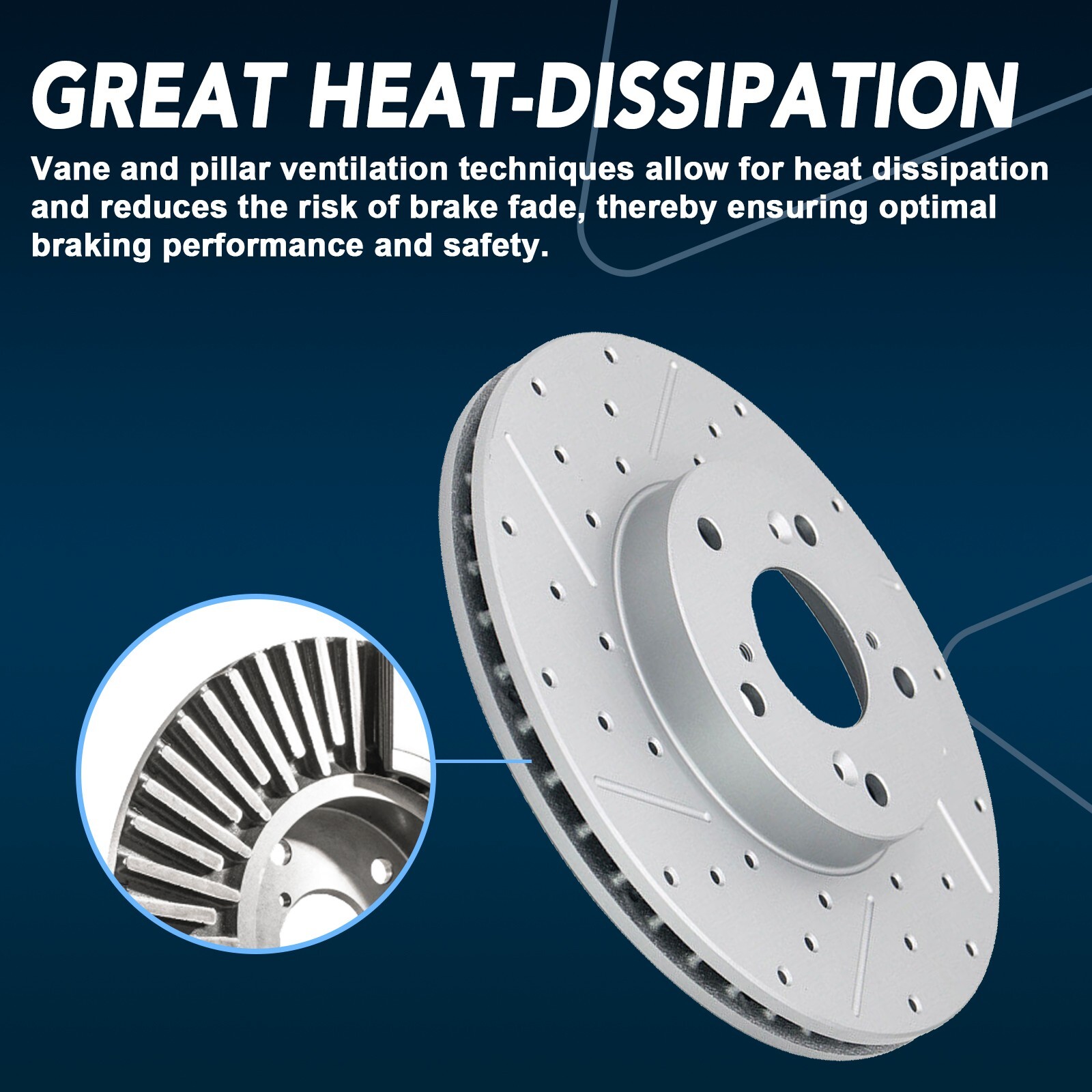 Front & Rear Drilled Disc Brakes Rotors for 2005-21 Chrysler 300 2006-20 Charger