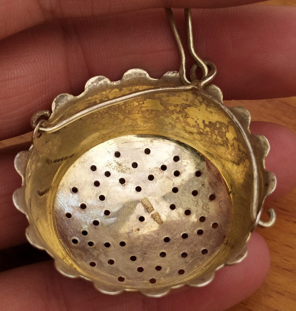 RARE Vintage Soviet Strainer for Tea Silver 875 USSR