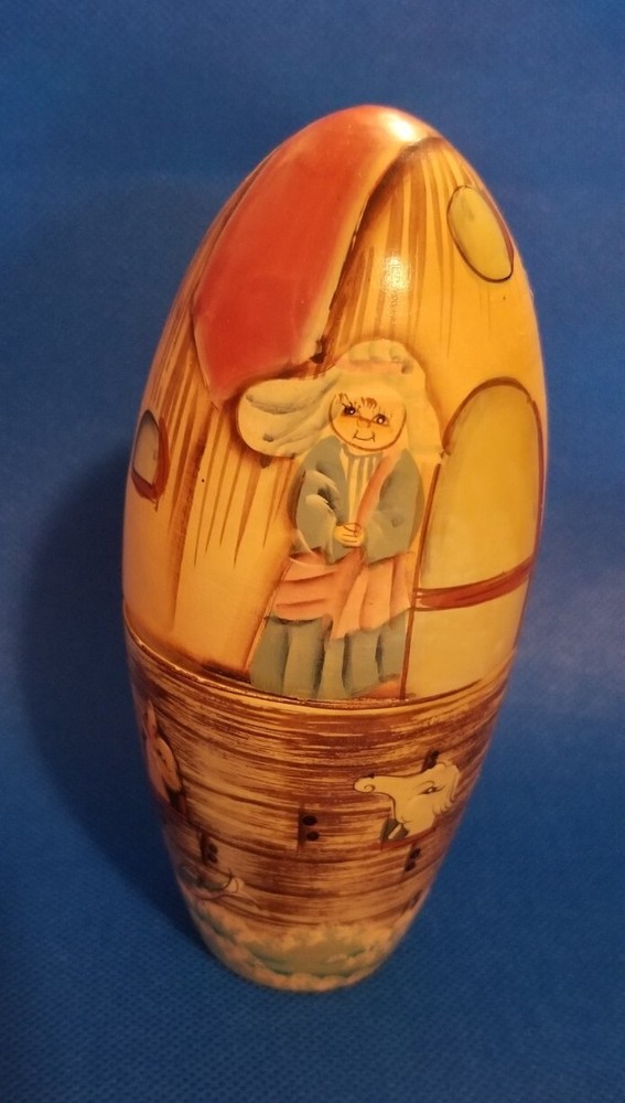 Noah's Ark 5 pcs Nesting Egg Hand-Painted Room Decor. AG10