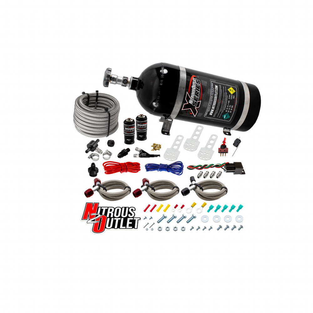 22-80001 Nitrous Outlet X-Series Universal EFI Single Nozzle Wet System Kit 10lb