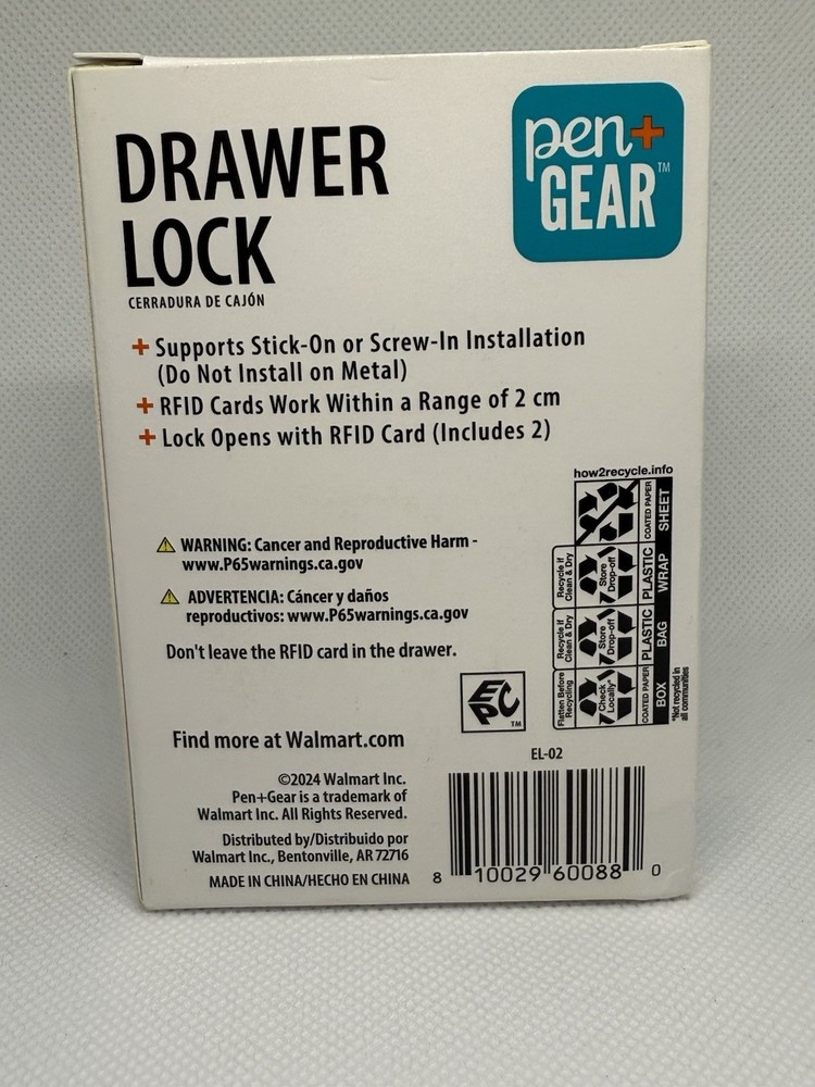 Drawer Lock Pen + Gear Brand New Not Opened