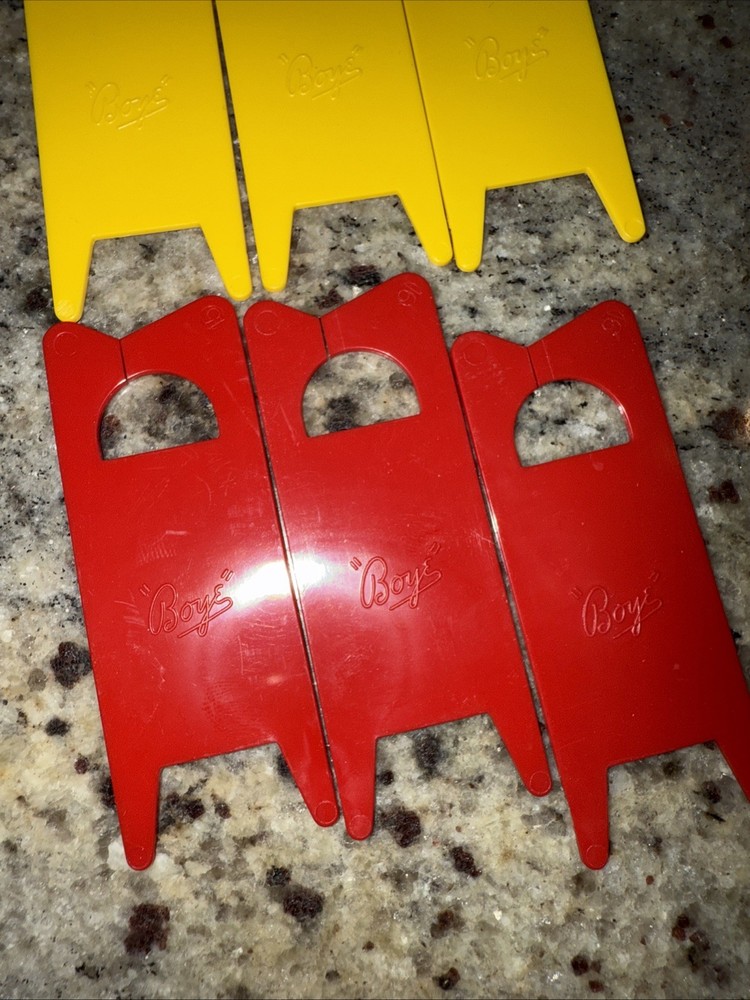 BOYE Plastic Bobbins 9 LOT RED & YELLOW
