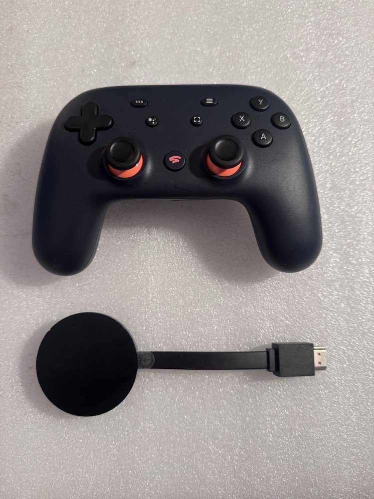 Google Stadia H2B Wireless Black Controller + TV HDMI Chromecast Dock