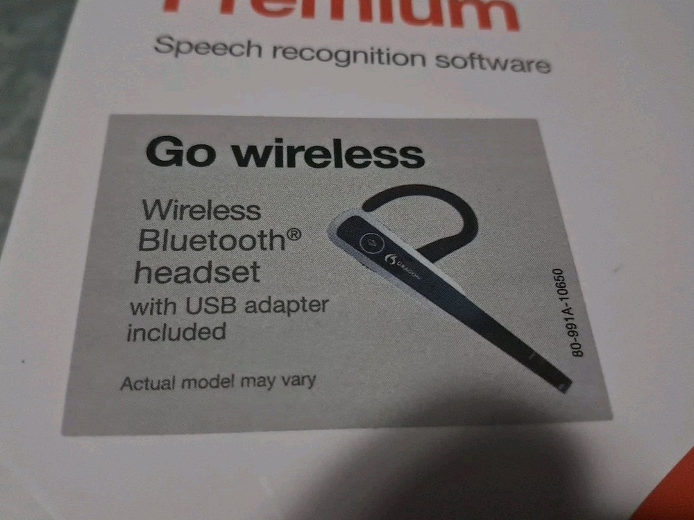 Nuance Dragon NaturallySpeaking 13 Speech Recognition Software Bluetooth Headset