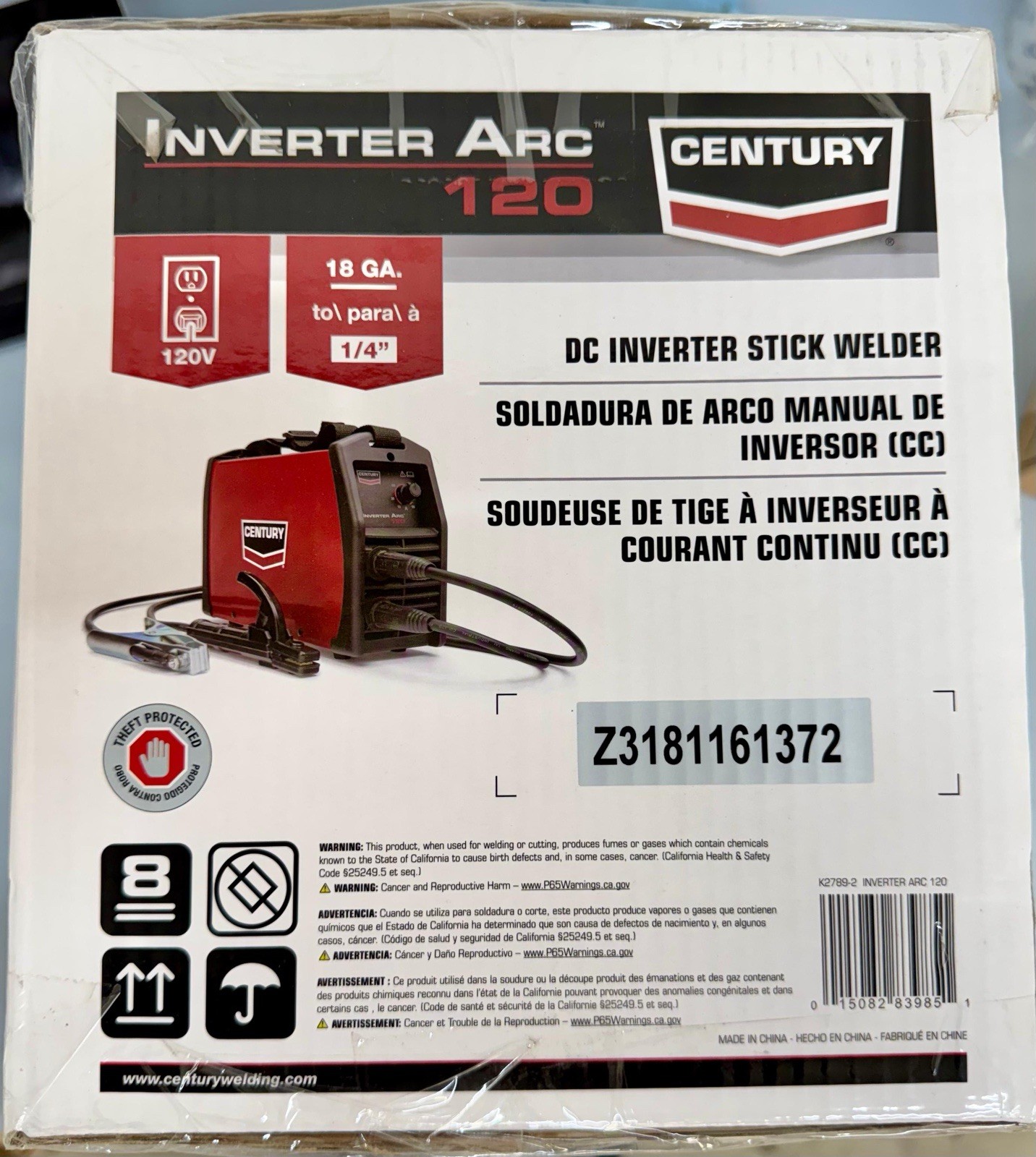 Century Inverter Arc 120 Stick Welder K2789-2, 120V 20A Portable Welding Machine