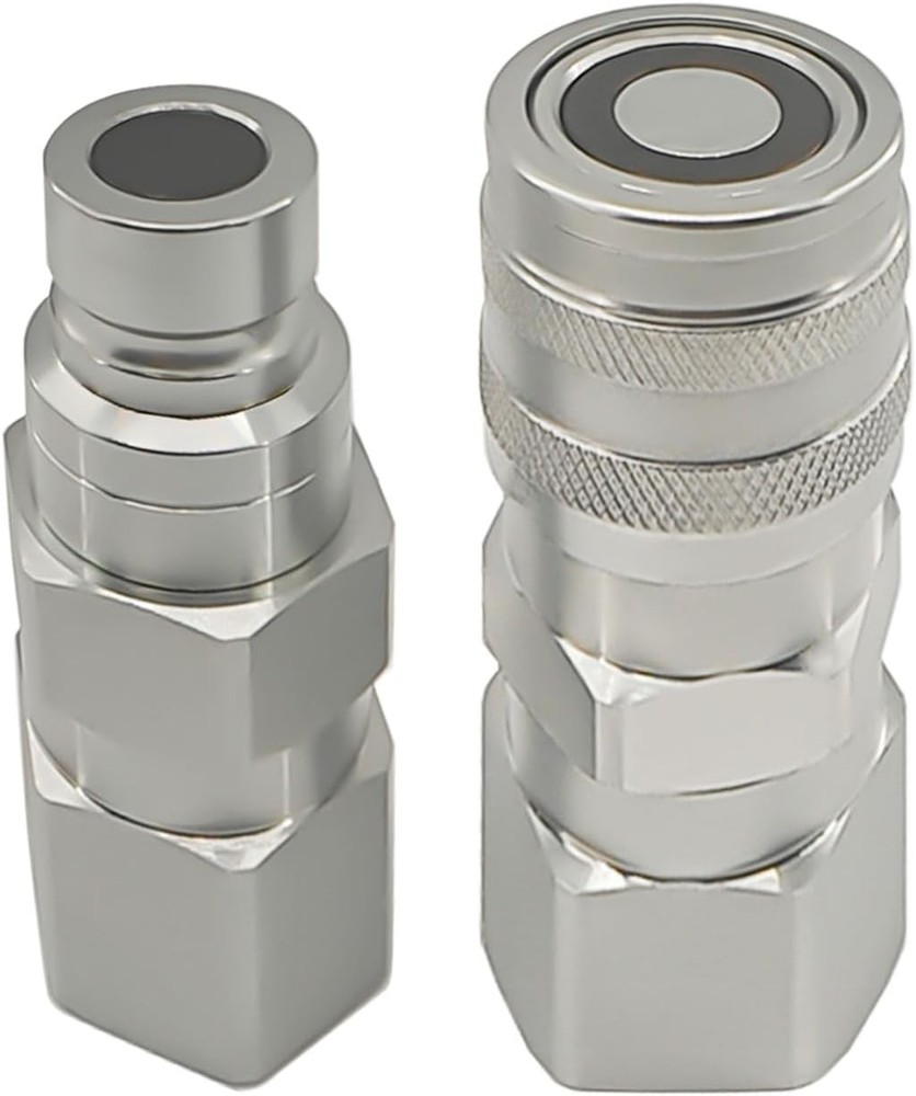 5/8" SAE Flat Face Hydraulic Quick Connect Coupler Set for Skid Steer Loader