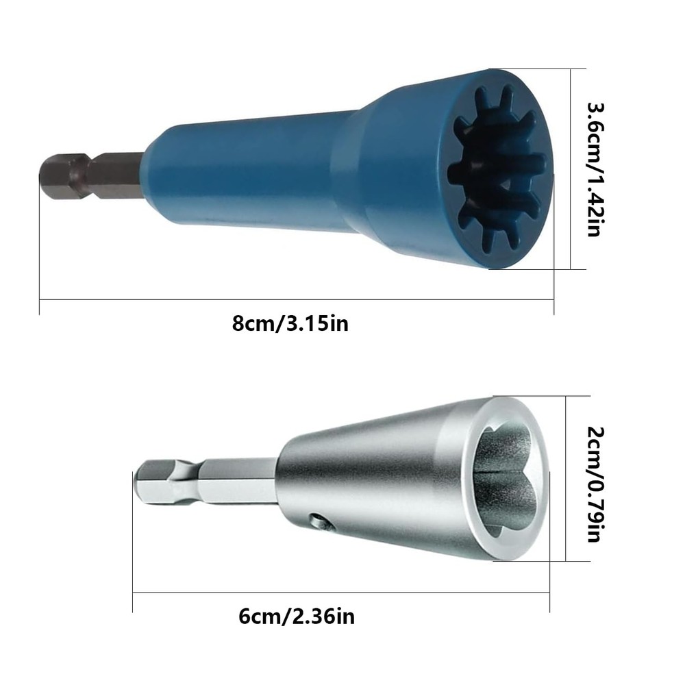 Wire Twister Tool for Drill,Wire Portable Nut Silver-1set