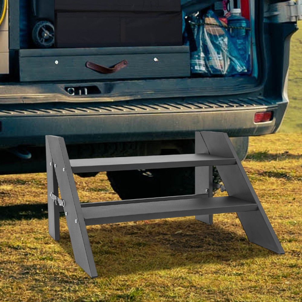 68.5*66*42cm Foldable Step Stool, 2 Step Folding RV Step Ladder, RV Step Stool