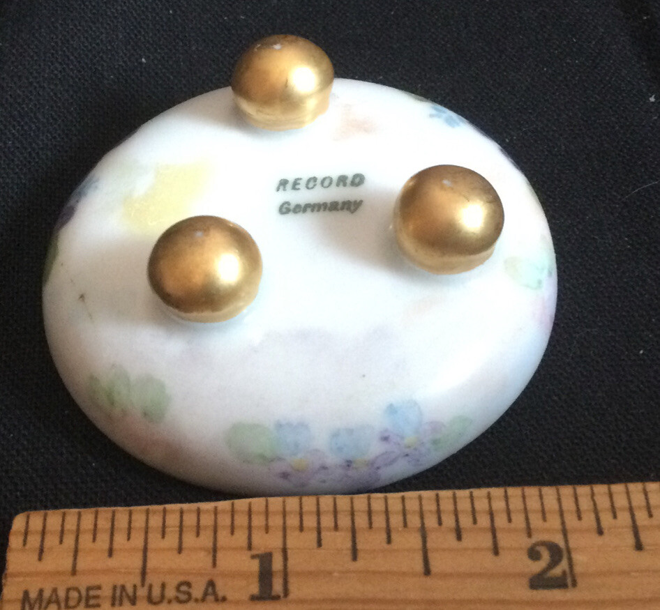 Record Germany Round Footed Open Salt Cellar - 2" diameter