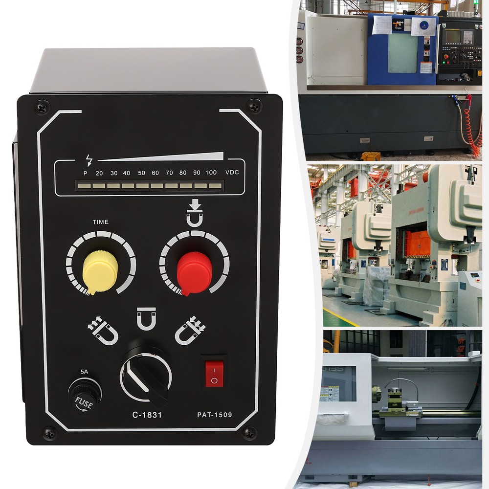 0-100V 5A DC Electro Magnetic Chuck Controller Magnetic Force Adjustable 110V