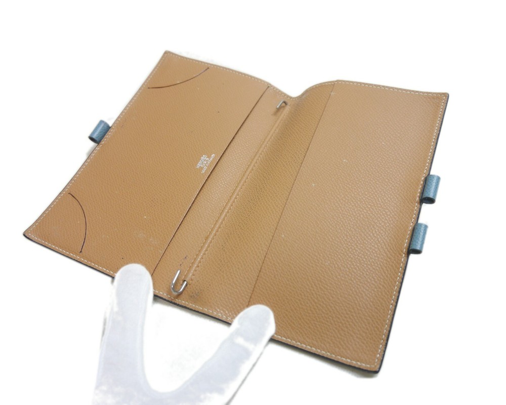 Authentic HERMES Notebook agenda Leather #8411